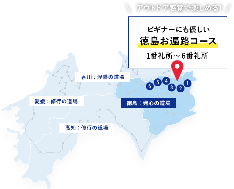 アウトドア感覚で楽しめる！ ビギナーにも優しい徳島お遍路コース 1番札所〜6番札所