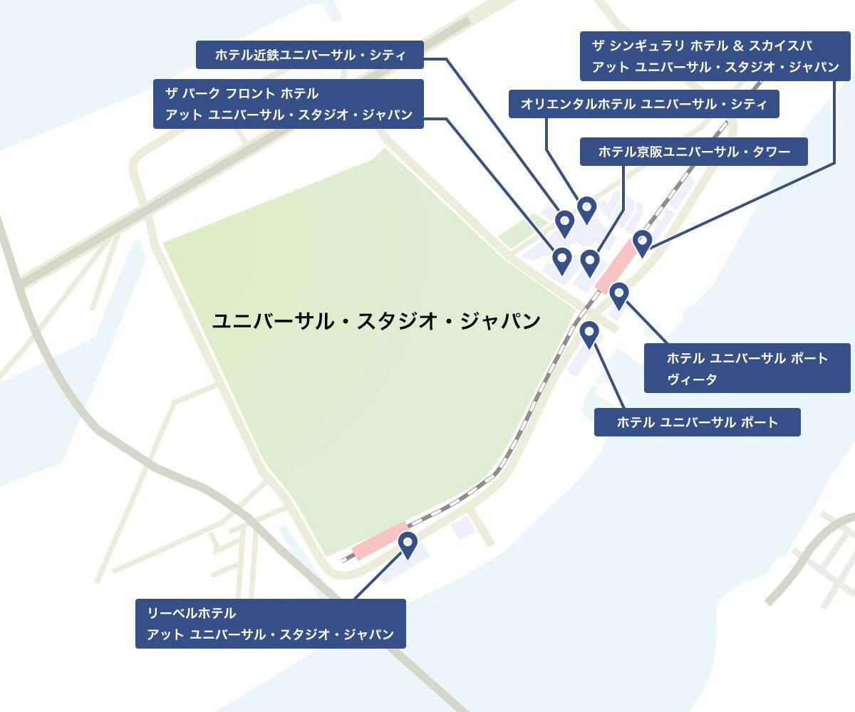 ユニバーサルシティ周辺マップ