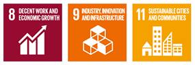 Contributions to SDGs 8: DECENT WORK AND ECONOMIC GROWTH 9: INDUSTRY, INNOVATION, AND INFRASTRUCTURE 11: SUSTAINABLE CITIES AND COMMUNITIES