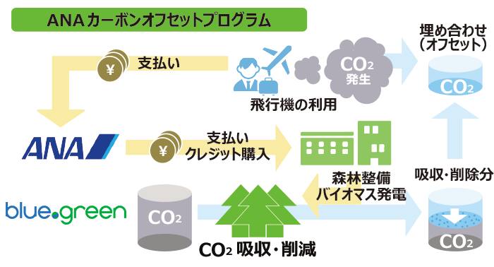 石炭やガソリン、灯油などの化石燃料を燃やすと、大気中に二酸化炭素（CO2）を排出します。人為起源の温室効果ガスの中で一番多くを占めているの はCO2です。人や物を運ぶ際に、化石燃料を使用している交通機関は全てCO2を排出しています。ブルードットグリーンはCO2排出量の算定を通し て、CO2排出量を可視化し、排出量削減の機会をご提供いたします。このプラットフォームは、飛行機の乗客に、空の旅で避けることので きないCO2排出量を埋め合わせるオプションを提供し、お客様が地球温暖化防止に貢献することを可能とします。CO2排出量は、科学的な根拠を持って算出 され、認定された気候保護プロジェクトに直接貢献します。カーボン・オフセットは、他の場所で実施された温室効果ガス削減事業で創出された削減量によって埋め合わせするという考え方です。これにより排出量に見合った温室効果ガスの削減活動に間接的に投資することが可能です。日本のプロジェクトとカンボジア、中国のプロジェクトの3種類からお選びいただけます。海外の地球温暖化防止プロジェクトは、主に発展途上国で実施されていますが、その理由は、CO2排出の削減がしやすいことや、投資された金額に対して、より大規模に排出削減できることがあげられます。