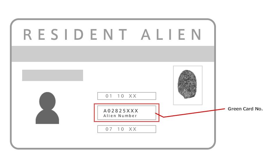 Sample Green Card No.