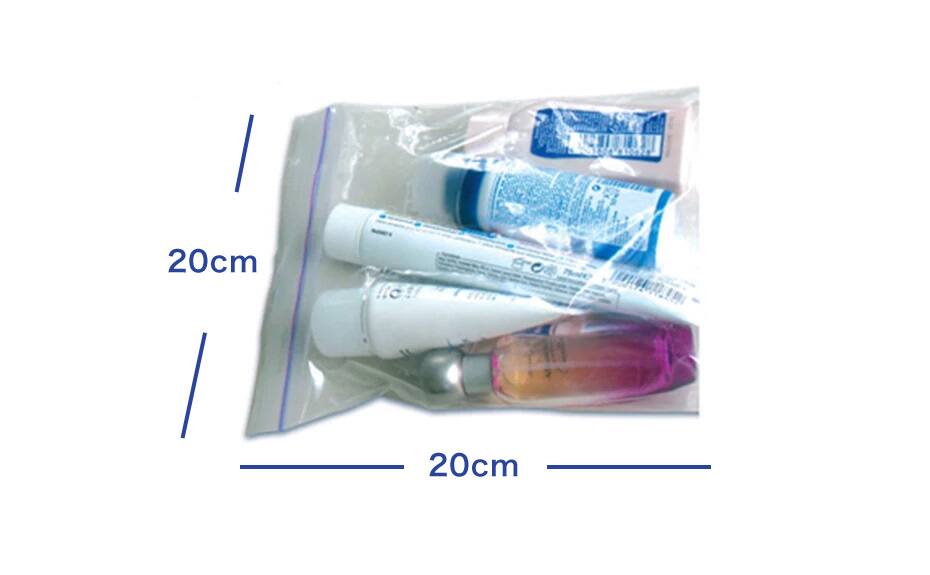 透明プラスチック製袋（正方形）の見本写真