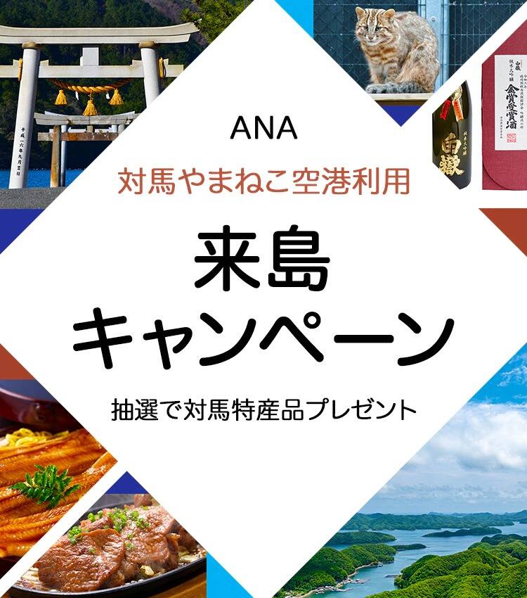 ANA対馬やまねこ空港利用 来島キャンペーン 抽選で対馬特産品プレゼント
