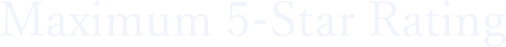 Maximum 5-Star Rating
