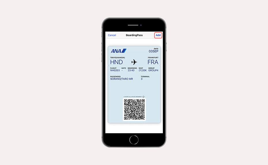 Image of registering the obtained pass with the app