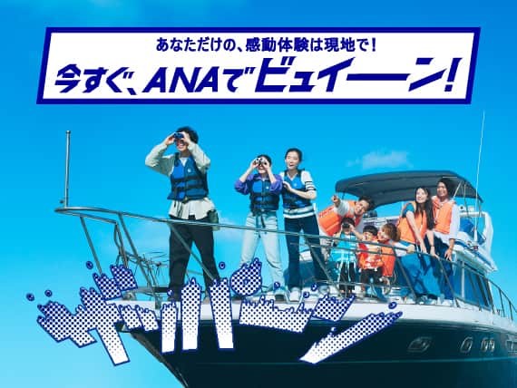 あなただけの、感動体験は現地で！今すぐ、ANAでビュイーン！