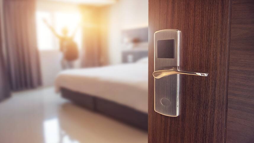 a hotel room