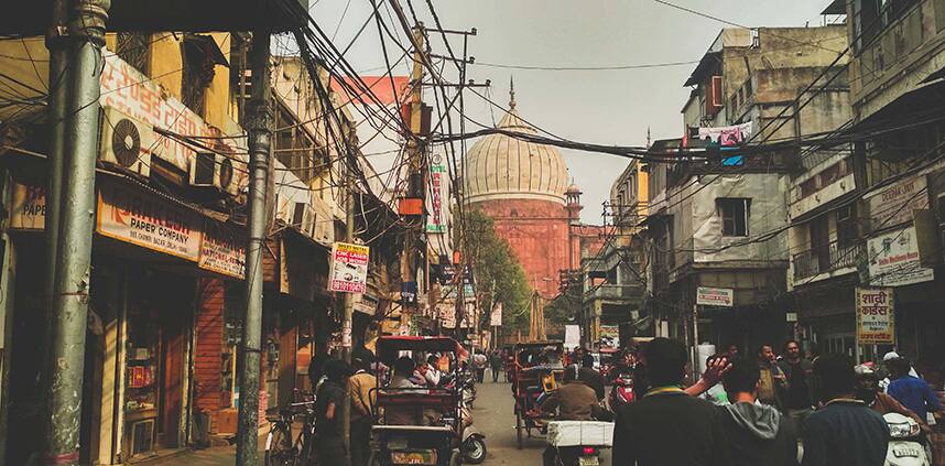a landscape of Delhi